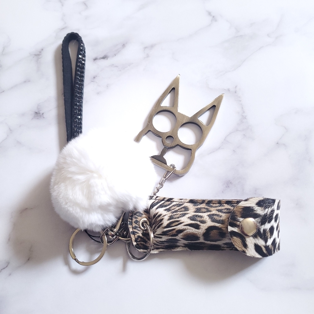 Leopard Defense Keychain